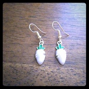 Gold TINNNRBaby Plum Carrot Earrings